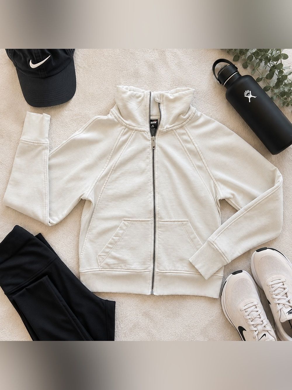 AVIA White Zip Up Track Jacket XS 0-2 Athletic Sporty Lightweight